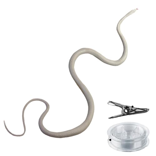 Bewegliche Spielzeugschlange für Streich – Simulation Snake Prop Tricky Toy – Schlange mit Schnurclip für Streich im Garten, Camping, Golfplatz, Hinterhof, Versammlungen von shizuku