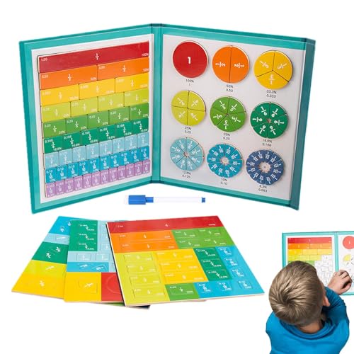 Magnetische Bruchkreise | Lernressourcen Mathematik-Manipulative – ansprechendes Mathematikspiel, interaktiver magnetischer Zähler, bunte Mathematikunterricht von shizuku