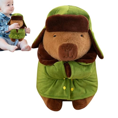 shizuku Capybara Plüsch, Capybara Stofftier - Capybara Soft Doll in Mantel und | 30 cm große Kinder-Plüschtierkissen für Sofa, Schlafzimmer, Autodekoration von shizuku