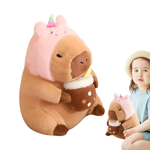 Capybara Plüsch | Gefülltes Capybara-Spielzeug | Niedlicher Capybara-Plüsch | Stofftierspielzeug | Weiche Capybara-Plüschpuppe, gemütliches Capybara-Kissen für Kinder, perfekt zum Spielen und als Schl von shjxi