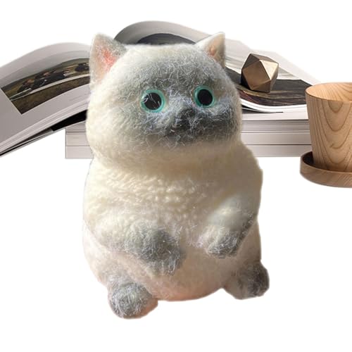 Cat Fidget Toys for Kids, Fuzzy Animal Pinch Sensory Toy, Cat Sensory Fidget Kit, Sensory Fidget Kitten Simulated Cat Doll, Cute Animal Mochi Stress Relief Toys for Children von shjxi