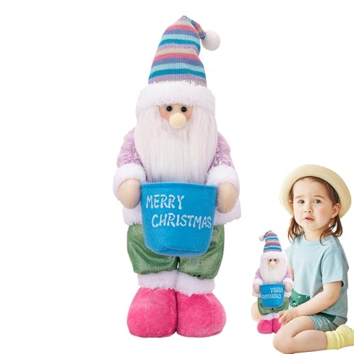 Charming Christmas Dolls - Tabletop Plush Figures Featuring Old Man and Snowman Designs, Ideal for Home, Cafe, and Restaurant Decor Festive Tabletop Plush Christmas Dolls - Traditional Old Man and von shjxi