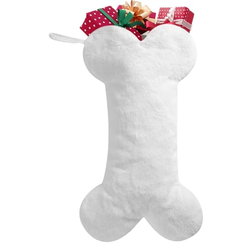 Christmas Stockings For Dogs - Bone Shape Stocking Bags For Fireplace Hangings, Festive Decorations, And Candy Holding For Dogs And Cats Bone Shape Christmas Stockings For Pets - Holiday Fireplace Han von shjxi