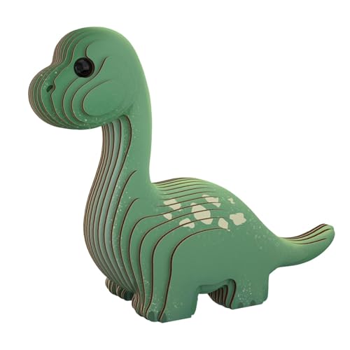Dinosaurier-Puzzle,Dinosaurier-Puzzles für Kinder | 3D-Puzzle Diplodocus Papierspielzeug - Vorschulische Lernaktivitäten, pädagogische Bausteine ​​für die Farberkennung von shjxi
