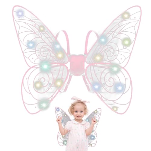 Electric Fairy Wings Led Lights Music | Cosplay Demon Wings Sound Effects and Lights | Moving Butterfly Parties Halloween | Light-up Fairy Wings Music Celebrations Led Fairy for and Special Events von shjxi