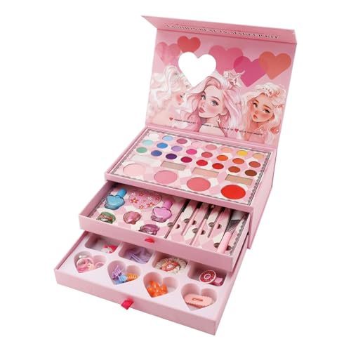 Kids Makeup Set, Washable Makeup Kit, Safe Non-Harmful Formula, Reusable Colorful Accessories, Princess Cosmetic Playset for Party, School, Drama, Class, Birthday, Craft, Workshops Kids Makeup Set, Washable Makeup Kit, Safe Non-Harmful Formula, Reusable Colorful Accessories, Princess Cosmetic Playset for Party, School, Drama, Class, Birthday, Craft, Workshops von shjxi