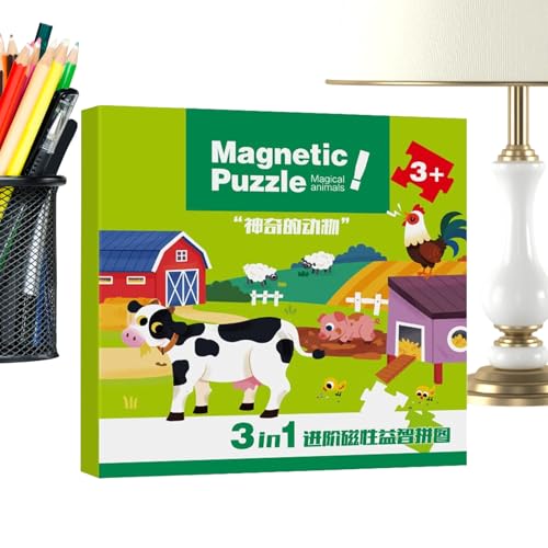 Magnetic Puzzle - Educational Preschool Toy for Early Learning, Hand-Eye Coordination with Fun Skill Development, Travel Puzzle for Kids Classroom Home, Durable Colorful Design Magnetic Puzzle - Educational Preschool Toy for Early Learning, Hand-Eye Coordination with Fun Skill Development, Travel Puzzle for Kids Classroom Home, Durable Colorful Design von shjxi