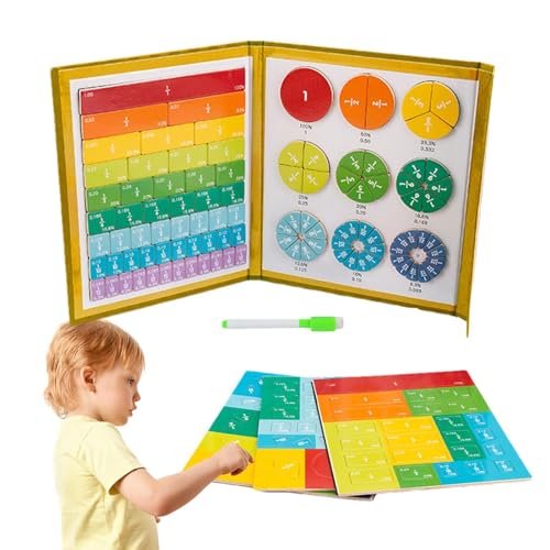 Mathematik-Manipulative, magnetische Bruchkreise, Manipulatives Puzzle-Werkzeug – kreative Brüchenspiele, lustiges Heimschulbedarf, Mathematikunterricht für Kinder, Jungen, Mädchen von shjxi