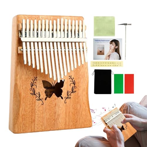 Thumb Piano, Lightweight Finger Pian, 13.5x18.5x3.5cm Size, Small Thumb Instrument, Easy to Play Includes Carry Bag, Music Instrument for Kids and Beginners, Wood Material von shjxi