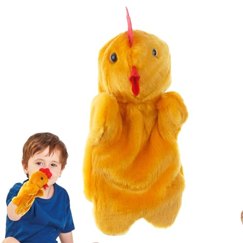 Tierhandpuppen, niedliche Hühnerhandpuppen, interaktive Handpuppen, Fingerpuppenspielzeug, weiche Cartoon-Tierpuppen, geeignet für pädagogisches Spielen für Kinder von shjxi