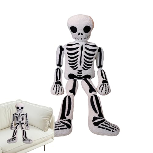 Totenkopf-Plüsch, niedliches gefülltes Totenkopf-Kissen, Halloween-Puppen – weiches Wurfkissen für Innenbereich, Büro, Schreibtisch, Schlafzimmer, Wohnzimmer, Couch, Nachttisch, Auto, Totenkopf-Plüsch, niedliches gefülltes Totenkopf-Kissen, Halloween-Puppen – weiches Wurfkissen für Innenbereich, Büro, Schreibtisch, Schlafzimmer, Wohnzimmer, Couch, Nachttisch, Auto, von shjxi
