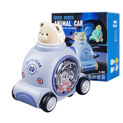 Toy Car For Toddler: Space Car Animal Press And Go Toys, Interactive Push And Go Car For Developing Fine Motor Skills And School Goodie Bag Fillers Engaging Space Car Animal Toy: Kids Interactive Pres von shjxi