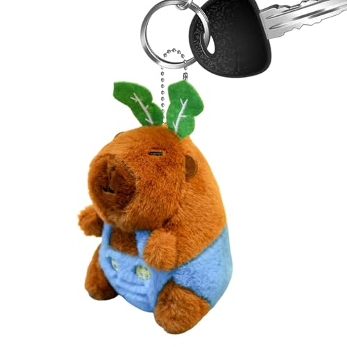 shjxi Capybara Plush Keychain, Capybara Stuffed Animal, Cute Capybara Plush Keychain, 5-Inch Capybara Plush Toy, Soft Capybara Doll Bag Charm Perfect for Backpack and Keys Decoration von shjxi