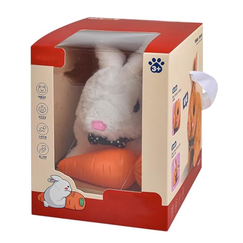 shjxi Cute Bunny Stuffed Animal, Interactive Plush Toy for Kids, Girls and Boys, Electronic Rabbit Toy with Wiggling Ears, Fun and Engaging Plush Bunny for Playtime, Soft Rabbit for Children von shjxi