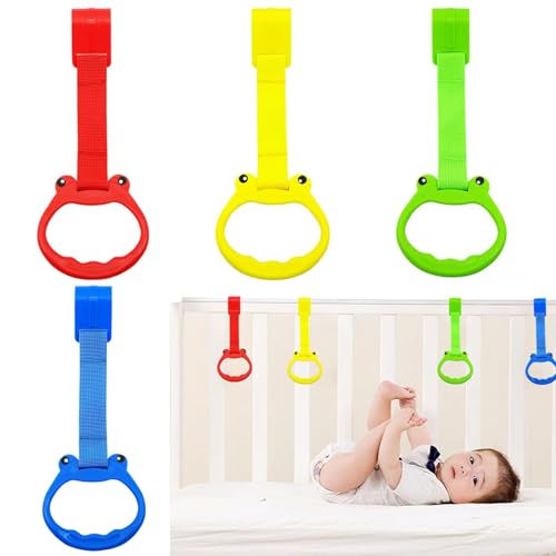 shjxi Playpen Pull Up Rings, 4 Pieces Cartoon Baby Pull Up Handles, Ergonomic Nursery Furniture, Bedding & Decor for Exercise Grasping Ability, 9.06x3.54x0.98 Inches von shjxi