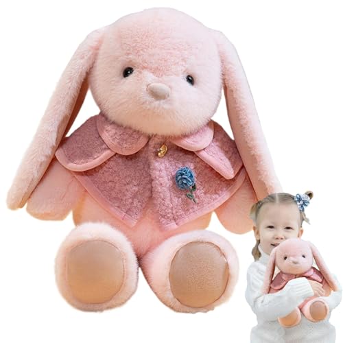 shjxi Rabbit Stuffed Animal, Huggable Plush Lop-Eared Bunny Pillow, Soft Cuddly Toy, Soft Rabbit Doll for Snuggling, Living Room, Bedroom, Car Decoration, Gift von shjxi