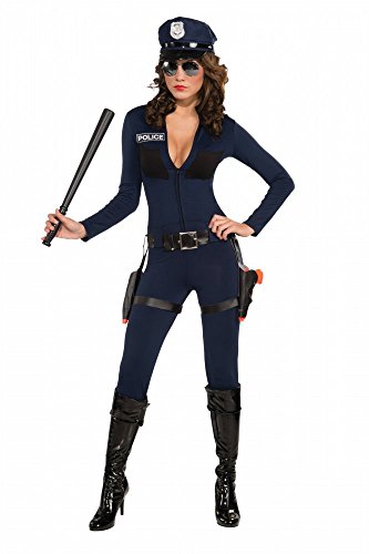 Damen Kostüm - Traffic Cop Catsuit - inklusive Mütze Polizistin Police sexy Overall, Größe:38/40 von shoperama