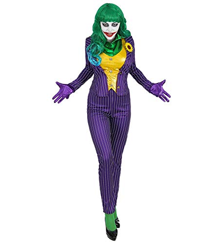 Mad Joker Damen Kostüm Jackett Weste Hose Bluse Handschuhe, Größe:S von shoperama