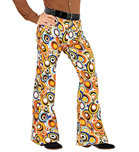 shoperama 70er Jahre Retro Herren Hose mit und ohne Muster Disco Kostüm Siebziger Schlager, Größe:L/XL, Farbe:Bubbles von shoperama