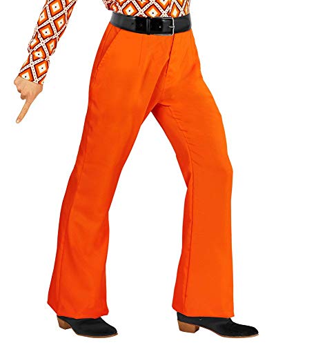 shoperama 70er Jahre Retro Herren Hose mit und ohne Muster Disco Kostüm Siebziger Schlager, Größe:L/XL, Farbe:Orange von shoperama