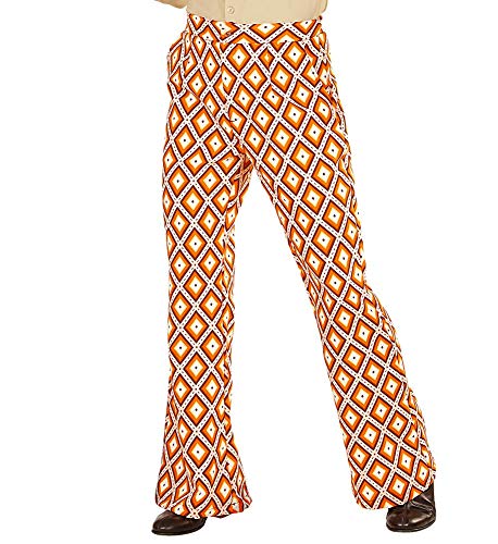 shoperama 70er Jahre Retro Herren Hose mit und ohne Muster Disco Kostüm Siebziger Schlager, Größe:L/XL, Farbe:Rhombus von shoperama