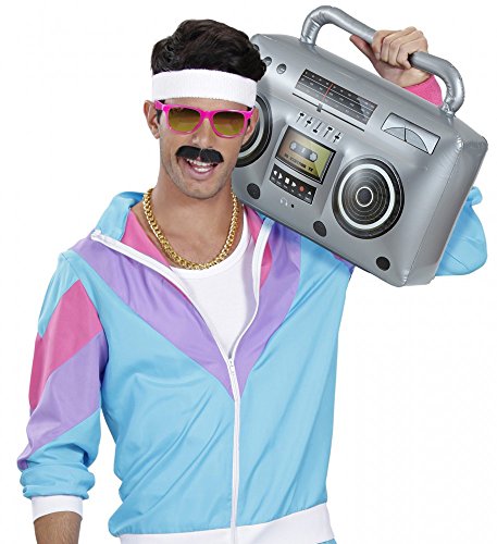 shoperama 80er Jahre Retro Ghettoblaster 50 cm Kofferradio aufblasbar Radio Hiphop Radiorekorder von shoperama