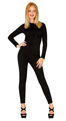 shoperama Basic Langarm Bodysuit für Damen-Kostüme Kostüm-Zubehör Ballett Tanz Catsuit Jumpsuit Overall Karneval Fasching, Farbe:Schwarz, Größe:M/L von shoperama