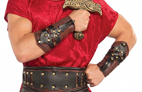 shoperama Braune Armstulpen in Leder-Optik für Römer Gladiator Legionär Kostüm LARP von shoperama