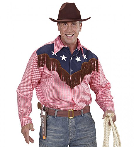 shoperama Cowboy-Hemd für Herren mit Sternen Western Kostüm Wilder Westen Wildwest Rodeo, Größe:M/L von shoperama