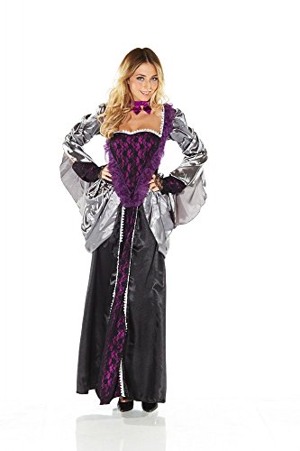 shoperama Damen-Kostüm Evil Queen Schwarz/Lila Böse Stiefmutter Königin Märchen Maleficent, Größe:L/XL von shoperama