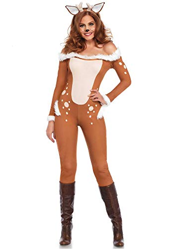 shoperama Darling Deer Bambi REH Damen Kostüm von Leg Avenue Overall Rehkitz Rentier Hirsch, Größe:S von shoperama