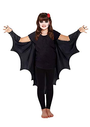 shoperama Fledermaus-Umhang für Kinder 6-10 Jahre Halloween Kostüm Fledermausflügel Cape Mädchen Jungen von shoperama