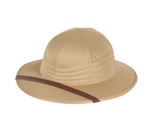 shoperama Französischer Tropenhelm Beige Safari Hut Dschungel Helm Entdecker Kolonialherr von shoperama