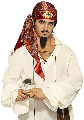 shoperama Kopftuch mit 3rd Eye Symbol für Wahrsager Pirat und Zigeuner Kostüm-Zubehör Tuch von shoperama