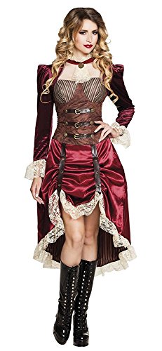 shoperama Lady Steampunk Damen-Kostüm viktorianisches Kleid, Größe:36/38 von shoperama