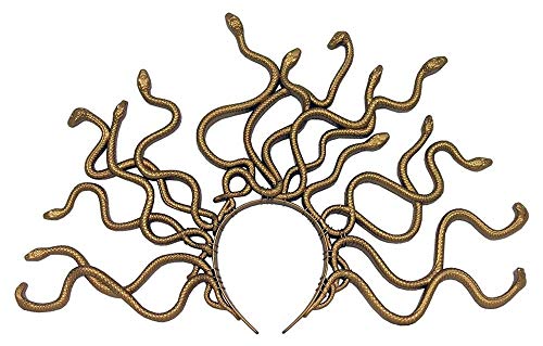 shoperama Medusa Schlangen Kopfschmuck Gold Kostüm-Zubehör Tiara Krone Kopfbügel griechische Mythologie von shoperama