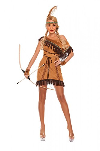 shoperama One-Shoulder Indianer-Kostüm Dream Catcher, Größe:36 von shoperama