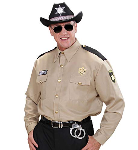 shoperama Sheriff-Hemd für Herren Kostüm Police Cop Highway Patrol Polizei Polizist Ranger Uniform USA, Größe:M/L von shoperama