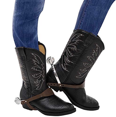 shoperama Stern Sporen für Cowboy Kostüm Western Wilder Westen Sheriff Marshall Reiter Stiefel Kostüm-Zubehör von shoperama