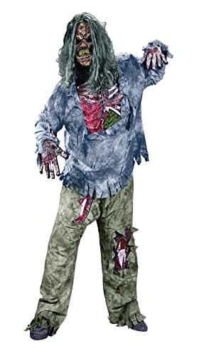 shoperama Zombie Deluxe 3D Kostüm für Herren und Teenager Halloween Horror The Walking Dead, Größe:M/L von shoperama