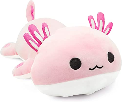 shownicer Plüschtier Axolotl Stofftier Kawaii Salamander Plüsch, Axolotl Kuscheltier Plüschkissen Spielzeug, Wurfkissen, Katze Plüsch Kissen, Schmusetier Geschenk Gefüllt für Kinder Mädchen Jungen von shownicer