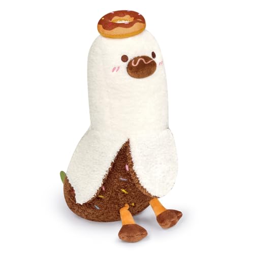 shownicer Plüschtier Banane Ente Kuscheltier Ente Stofftier Kawaii Ente Plüsch Kissen Spielzeug Wurfkissen Geschenk für Erwachsene Kinder 3+ Jahre (Braun Donut, 50cm) von shownicer