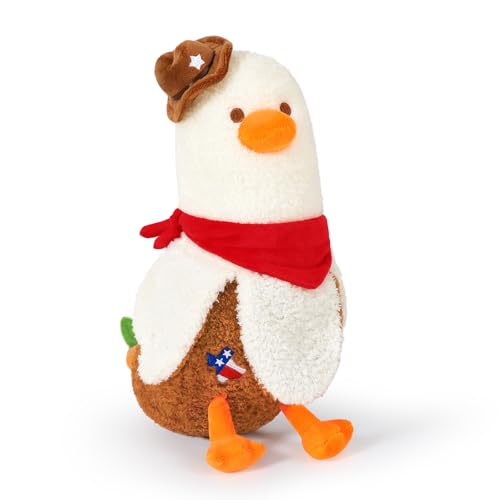 shownicer Plüschtier Banane Ente Kuscheltier Stofftier Kawaii Ente Plüsch, Banane Plüschkissen Spielzeug Wurfkissen, Ente Kissen Geschenk für Kinder Mädchen 3+ Jahre (Braun, 30cm) von shownicer