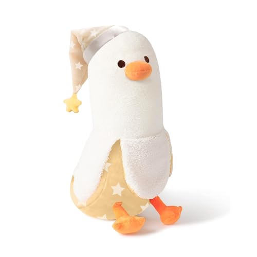 shownicer Plüschtier Banane Ente Kuscheltier Stofftier Kawaii Ente Plüsch, Banane Plüschkissen Spielzeug Wurfkissen, Ente Kissen Geschenk für Kinder Mädchen 3+ Jahre (Gelb, 30cm) von shownicer