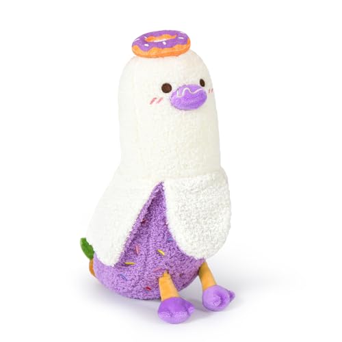 shownicer Plüschtier Banane Ente Kuscheltier Stofftier Kawaii Ente Plüsch, Banane Plüschkissen Spielzeug Wurfkissen, Ente Kissen Geschenk für Kinder Mädchen 3+ Jahre (Lila Donut, 30cm) von shownicer