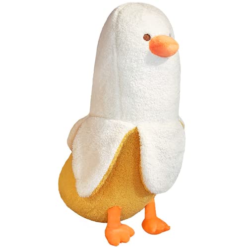 shownicer Plüschtier Banane Ente Stofftier, Kawaii Ente Plüsch, Banane Kuscheltier, Plüschkissen, Weiches Spielzeug, Wurfkissen Schmusetier, Geschenk Gefüllt für Kinder Mädchen Jungen 30cm von shownicer