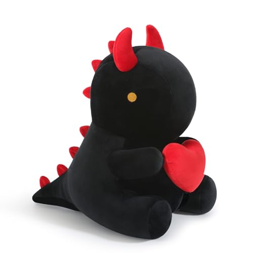 shownicer Plüschtier Dinosaurier Kuscheltier Dino Stofftier Kawaii Dinosaurier Plüsch Kissen Spielzeug Wurfkissen Geschenk für Valentinstag Freundin Mädchen Kinder 3+ Jahre (Love, 30cm) von shownicer