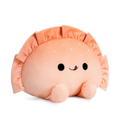 shownicer Plüschtier Dumpling Kuscheltier Stofftier Kawaii Knödel Plüsch Kissen Spielzeug Dumpling Plüsch Wurfkissen Geschenk für Kinder Mädchen 12+ Jahre (Rosa, 35cm) von shownicer