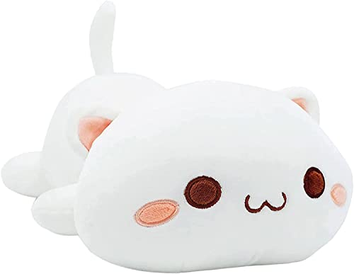 shownicer Plüschtier Flauschiges Stofftier Kawaii Katze 30cm, Kuscheltier Ausgestopftes Tier Plüschkissen Spielzeug Geschenk gefüllt für Kinder Mädchen Jungen, Schmusetier für Kuscheltierliebhaber von shownicer