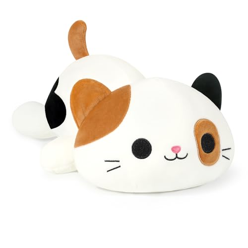 shownicer Plüschtier Katze Kuscheltier Stofftier Kawaii Katze Plüsch Kissen Spielzeug Kätzchen Plüsch Wurfkissen Geschenk für Kinder Mädchen 12+ Jahre (Braun, 30cm) von shownicer